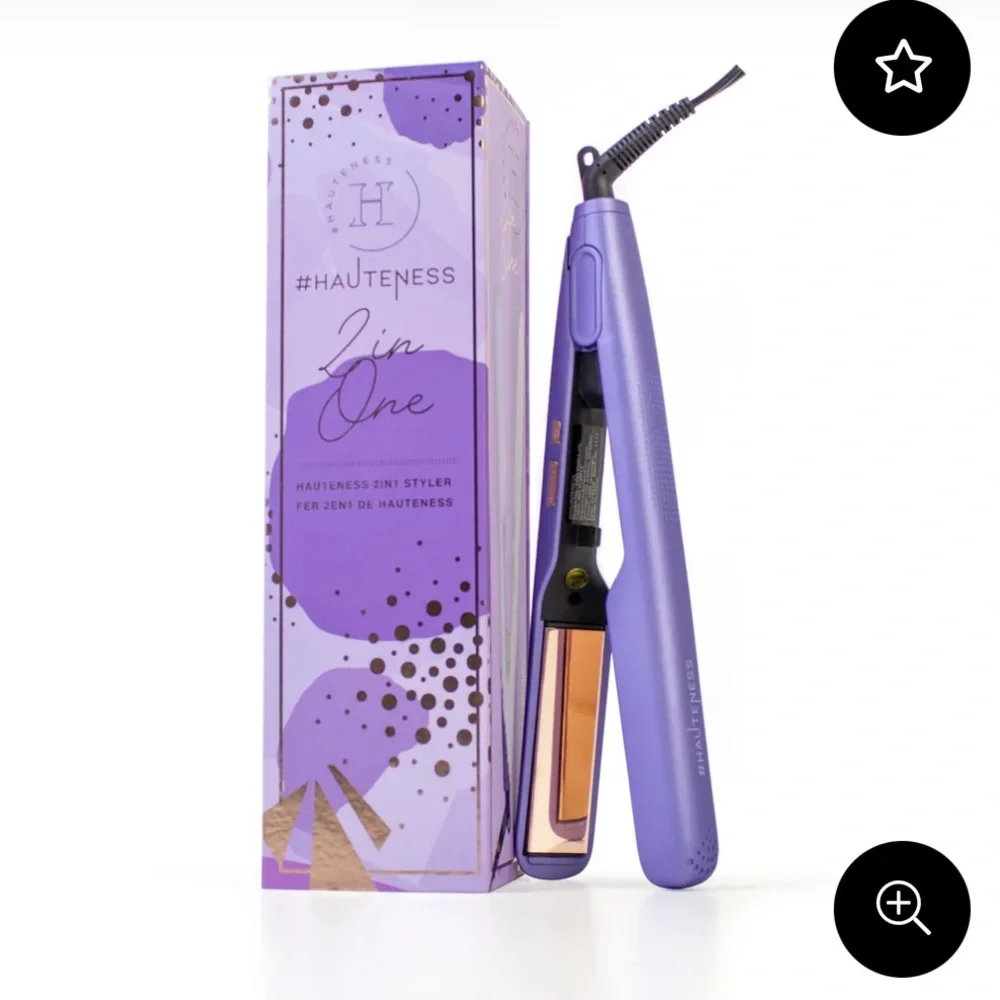 Hauteness 2inOne Purple Titanium Straightener and Curler - Picture 1 of 4